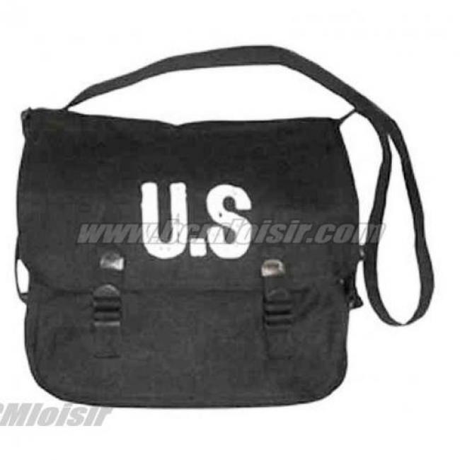 Musette militaire noir sale